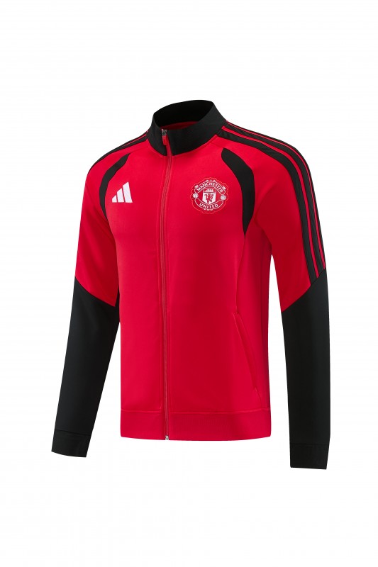 26/27 Manchester United FC  Red Full Zipper Jacket Tracksuit + Long Pants