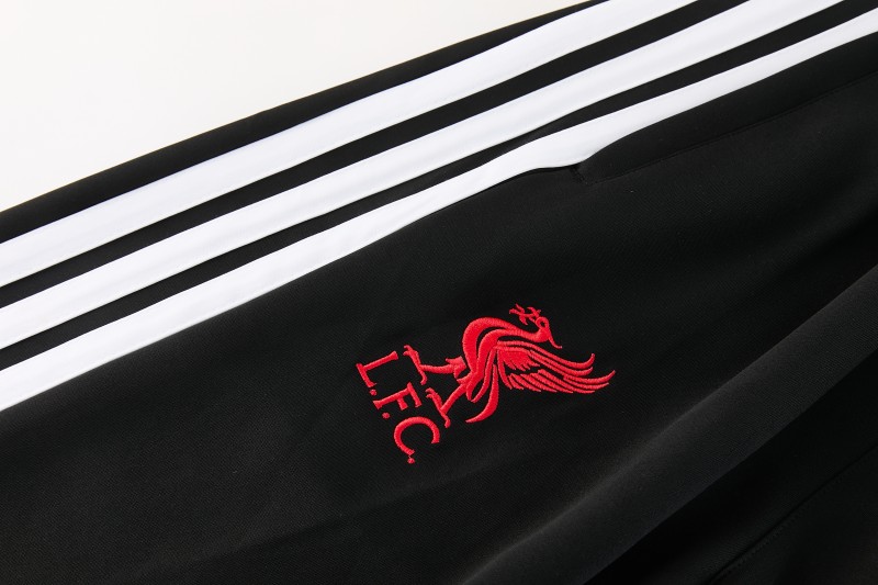 26/27  Liverpool FC  Black Full Zipper Jacket Tracksuit + Long Pants