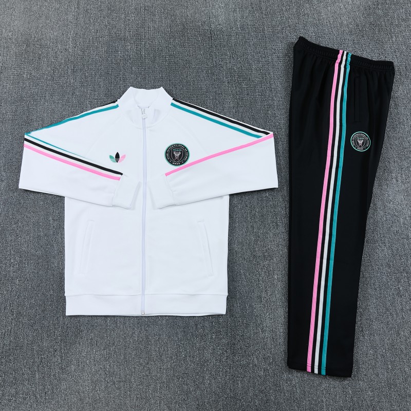 26/27 Inter Miami CF White Full Zipper Jacket Tracksuit + Long Pants