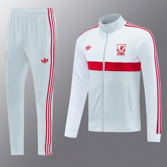 26/27 Liverpool  Grey Full Zipper Jacket Tracksuit + Long Pants