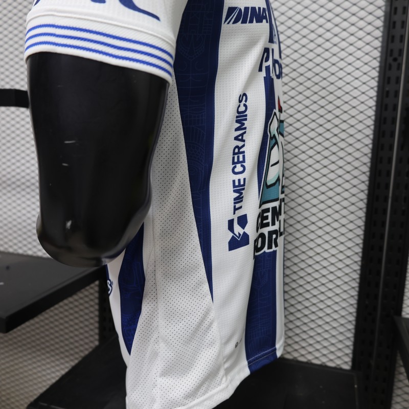Player Version 26/27  Pachuca Home  White  Blue Jersey