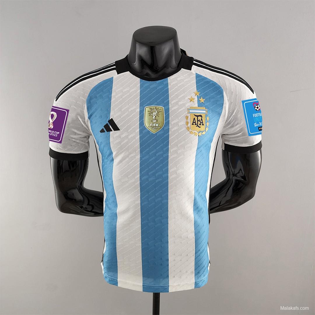 Argentina 22/23 home - Player version - 3 estrellas - WC Champion patch