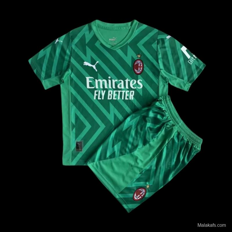 23/24 Kids AC Milan Green Goalkeeper Jersey