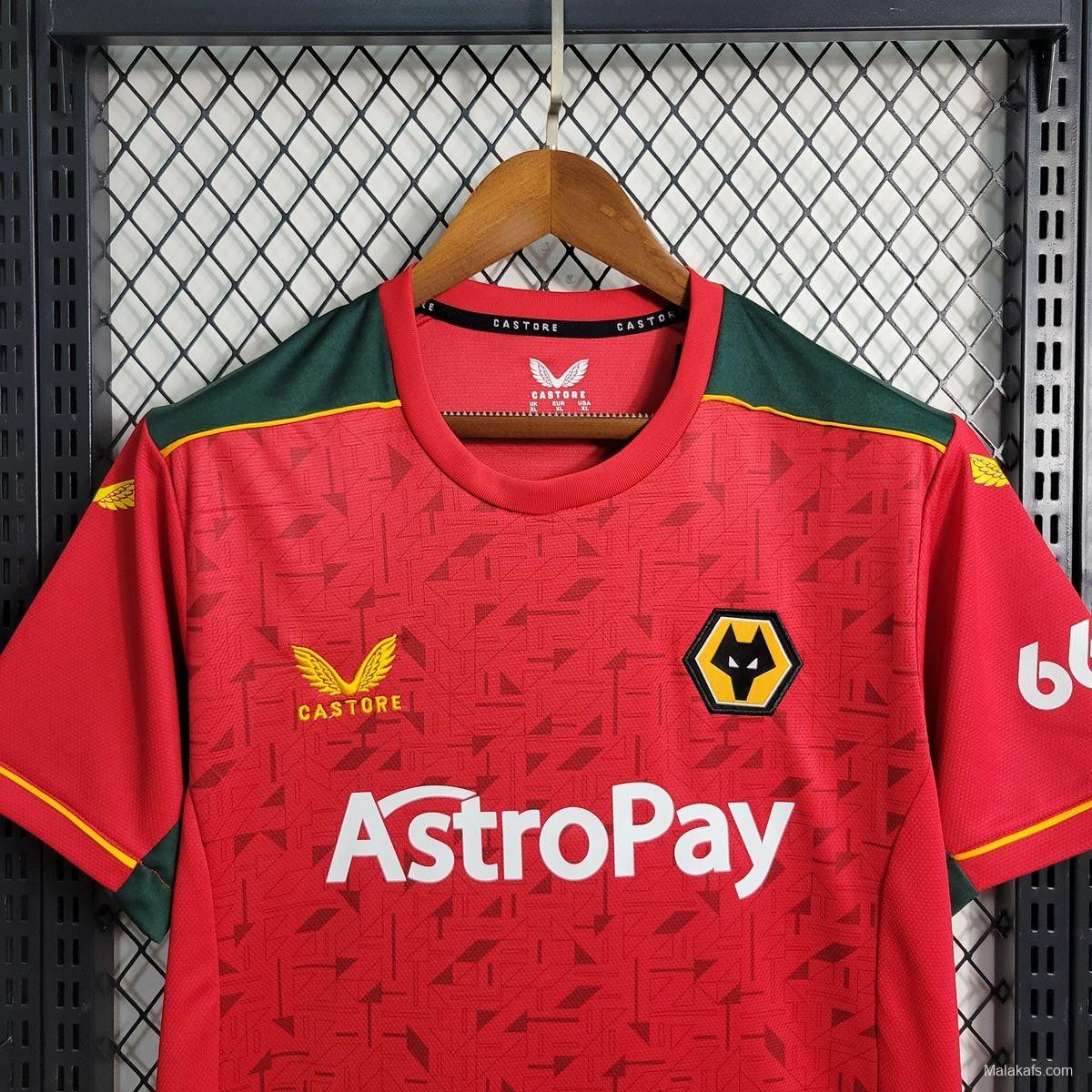 23/24 Wolverhampton Wanderers Away Red Jersey