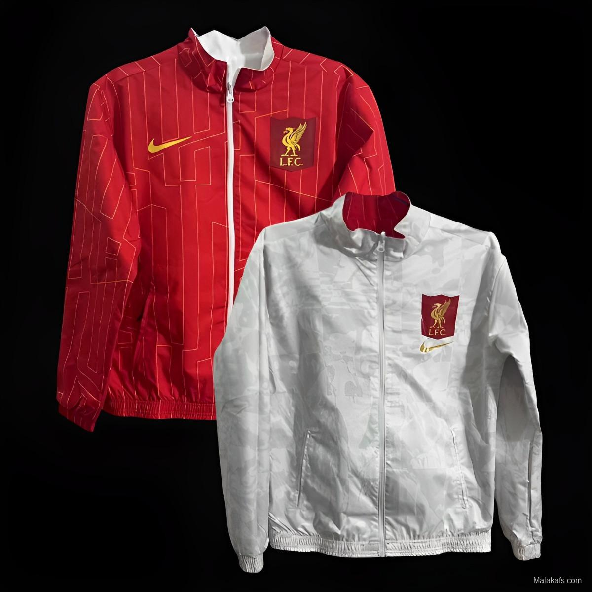 24/25 Liverpool Red/White Reversible Full Zipper Jacket