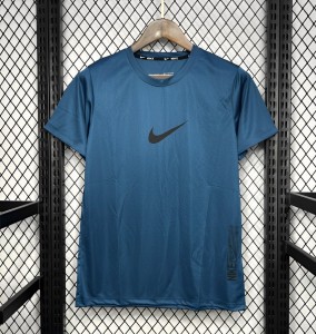 2024 Nike Ocean Blue Cotton T-shirt  #1032