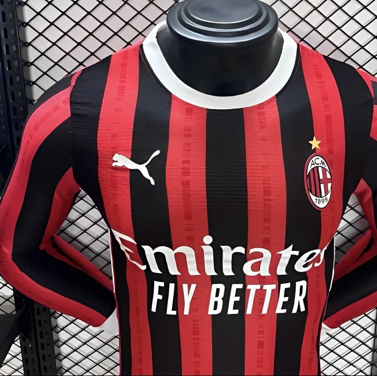 Player Version 24/25 AC Milan Home Long Sleeve Jersey