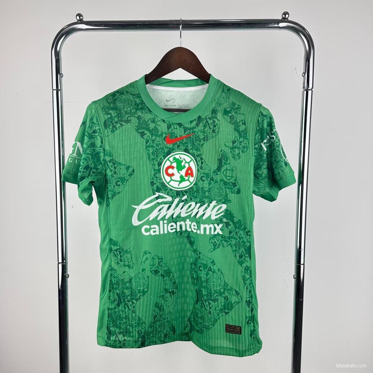 24 25 Club America Green Goalkeeper Jersey Malaka Football Store