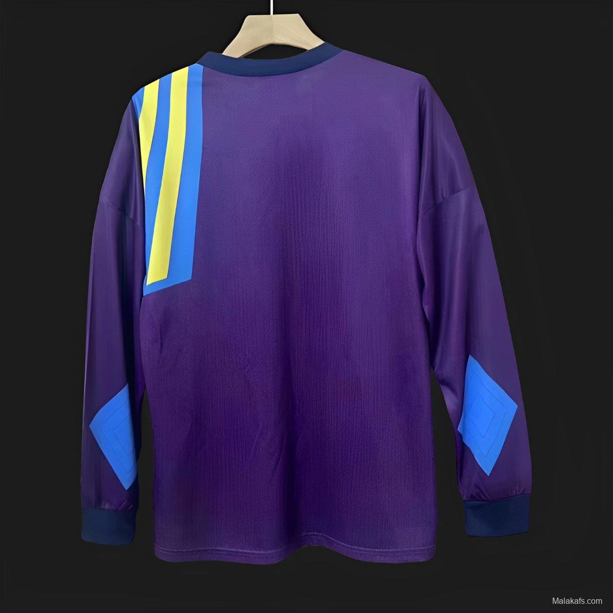 Retro 92/93 Manchester United Purple Goalkeeper Long Sleeve Jersey