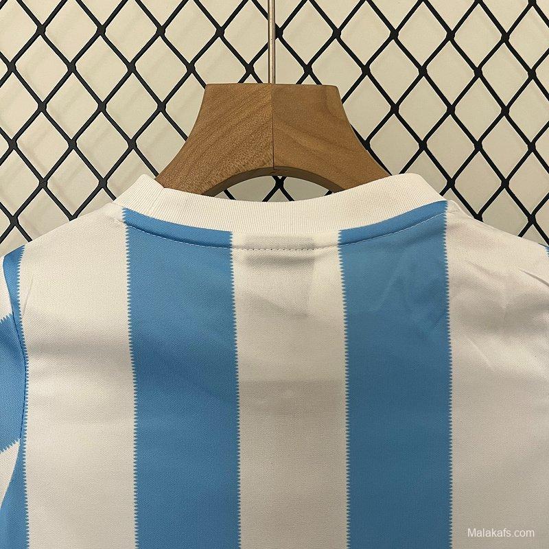 1986 Retro Kids Argentina Home Jersey