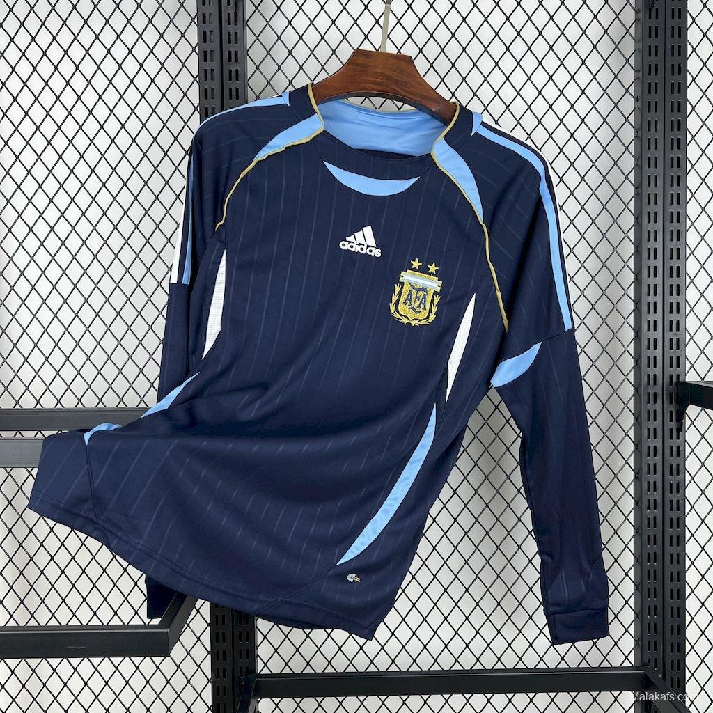 Retro Argentina 2006 Long Sleeve Away Jersey