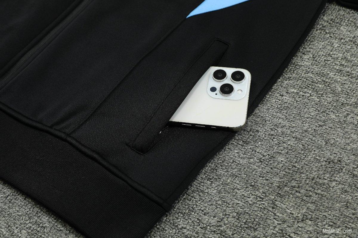 24/25 Argentina Black Full Zipper Jacket +Long Pants