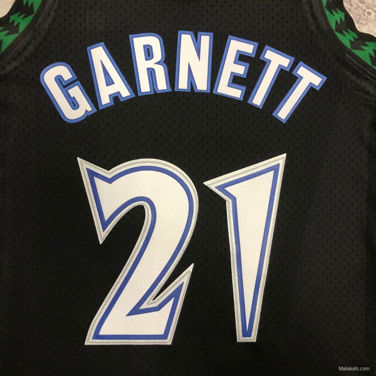 Minnesota Timberwolves #21 Kevin Garnett 1997/98 Mitchell & Ness Black