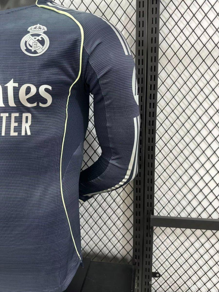 Player Version 25/26 Real Madrid Away Long Sleeve Jersey