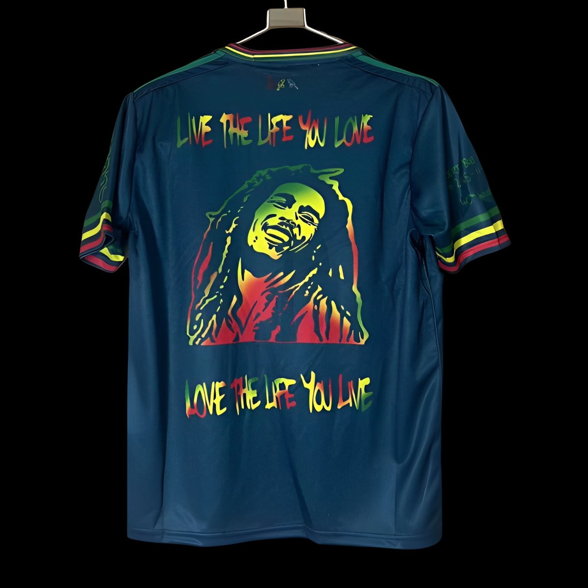 25/26 Ajax Navy Blue with Bob Marley Tribute Jersey
