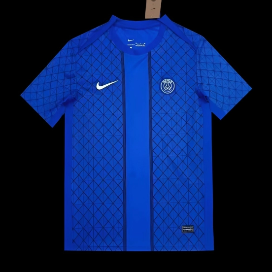 25/26 PSG Blue with Diamond Pattern Jersey