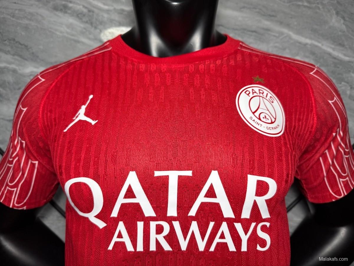 1 Star Player Version 25/26 PSG Red Champion Jersey