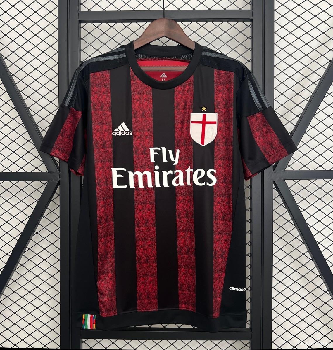 15/16 Retro AC Milan Home Jersey