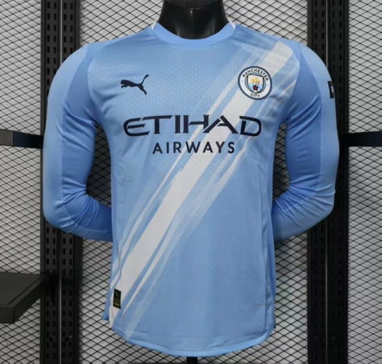 Player Version 25/26 Manchester City Home Long Sleeve Jersey