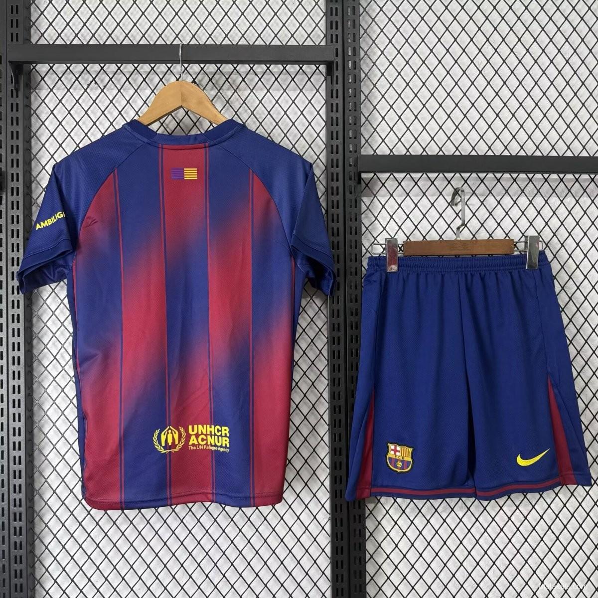 25/26 Kids Barcelona Home Jersey