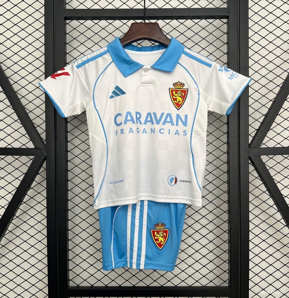 25/26 Kids Real Zaragoza Home Jersey