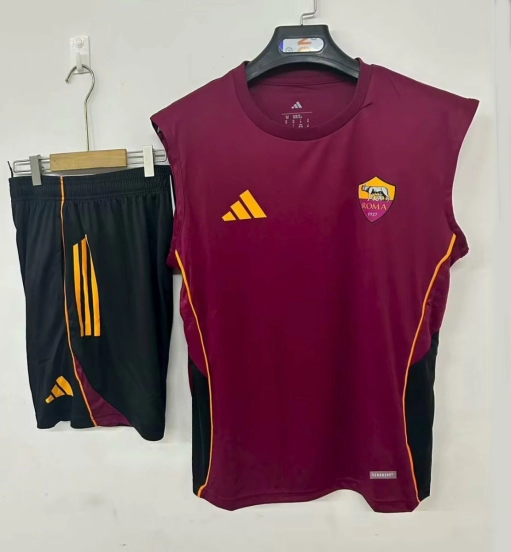 25/26 Roma Vest Jersey Red+ Shorts