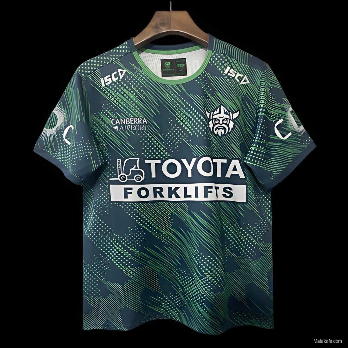 25/26 Canberra Raiders Navy with Green Digital Pattern Jersey