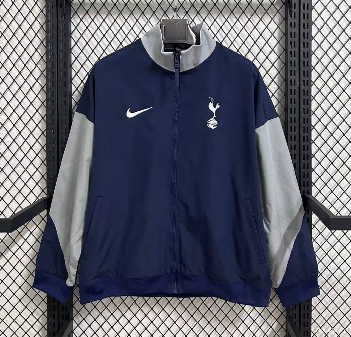 25/26 Tottenham Hotspur Navy Full Zipper Windbreaker