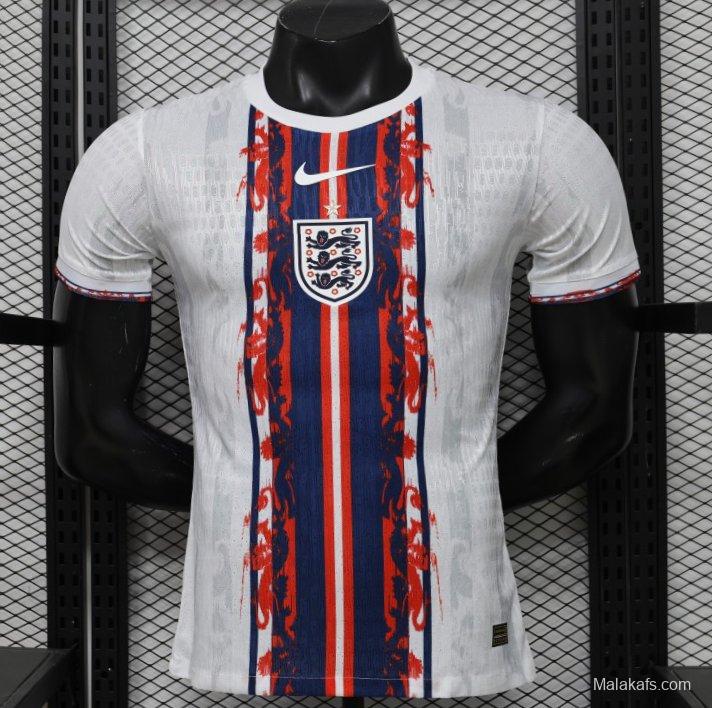 Player Version 2026 England White Blue Red Lion Totem Special Edition Jersey