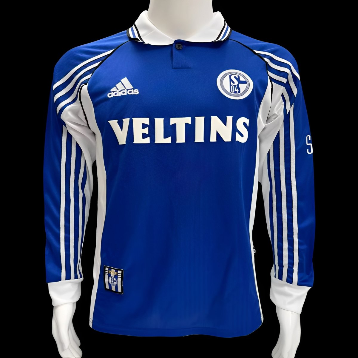 Retro 98/00 Schalke 04 Home Long Sleeve Jersey