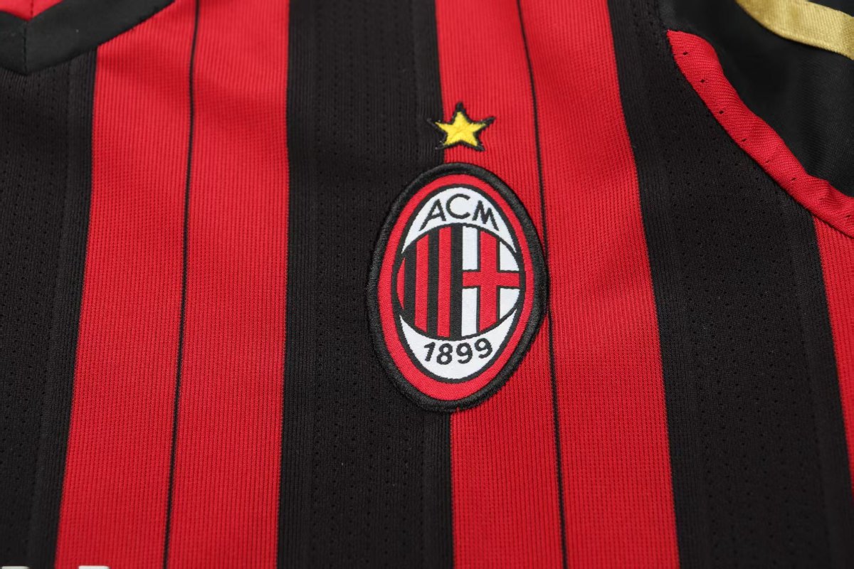 Retro 13/14 Kids  AC Milan Home Long Sleeve Jersey