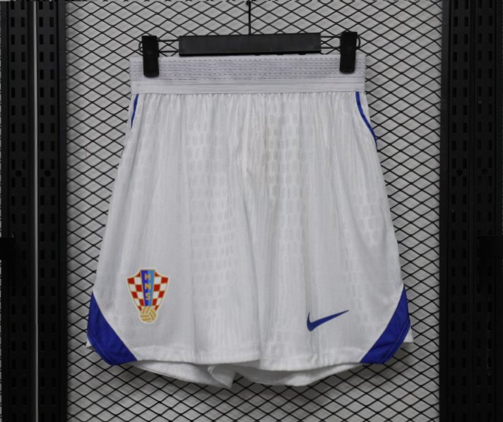 Player Version 2026 Croatia White  Home Shorts