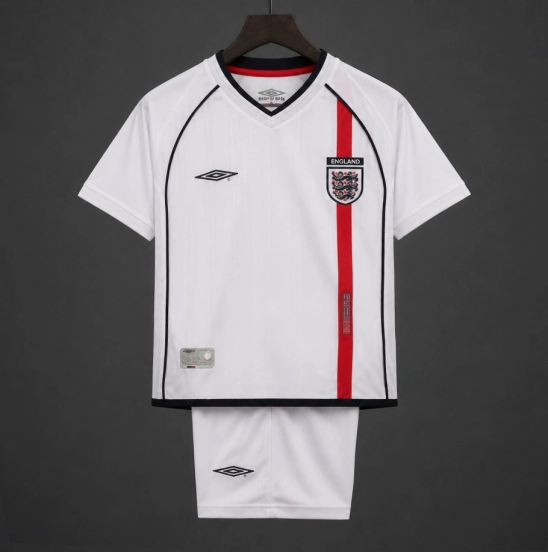 Retro Kids 2002 England Home Jersey