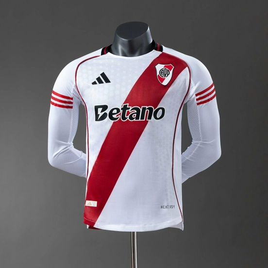 Player Version 25/26 River Plate Home Long Sleeve Jersey
