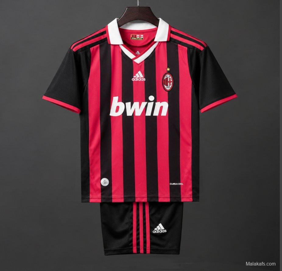 Retro Kids 09/10 AC Milan Home Jersey