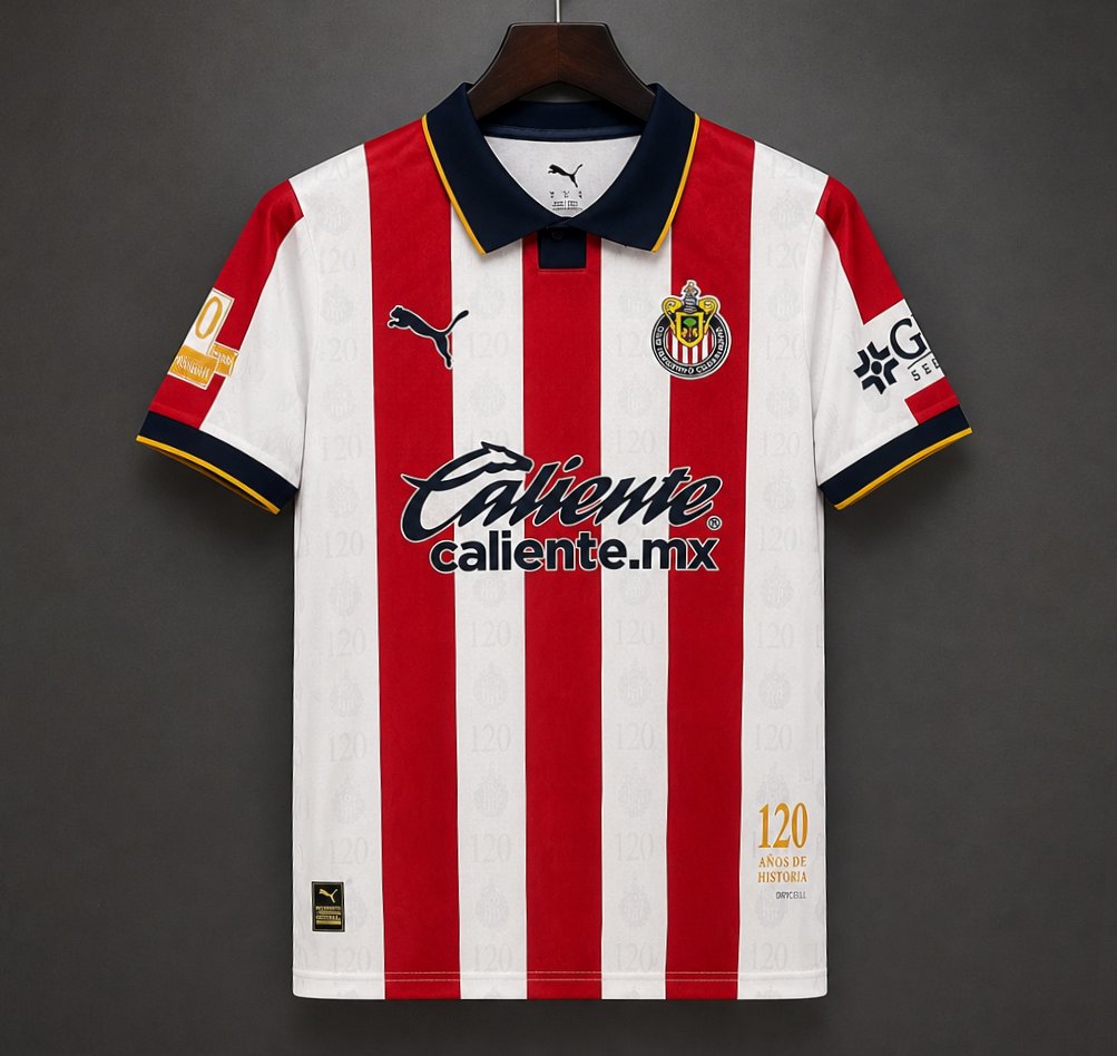 26/27 Chivas Guadalajara 120Th Anniversary Home Jersey