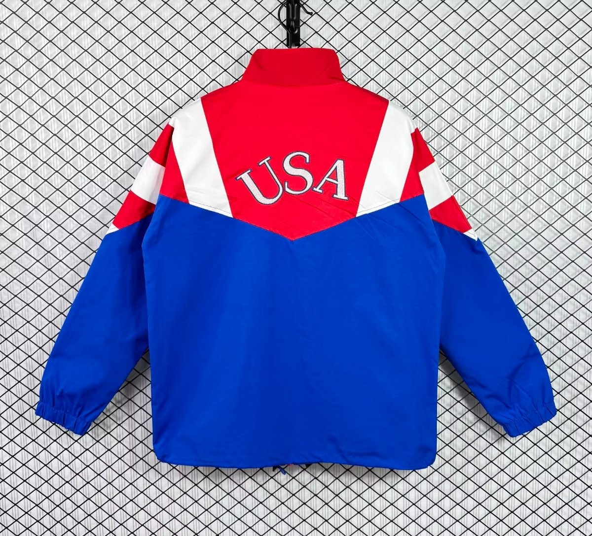 Retro 1994 USA Blue Full Zipper Windbreaker