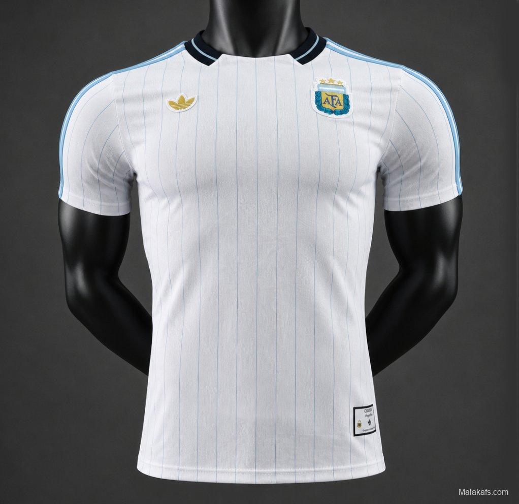 Player Version 2026 Argentina "Terrace Icons" Subtle Light Blue Pinstripes Jersey