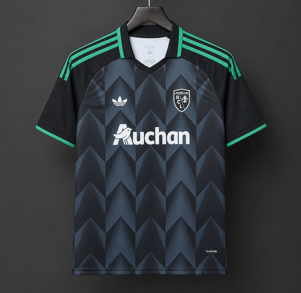 26/27 RC Lens Away Dark Grey Jersey