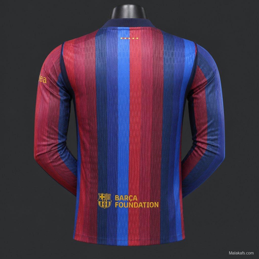 Player Version 26/27 Barcelona Long Sleeve Home Jersey