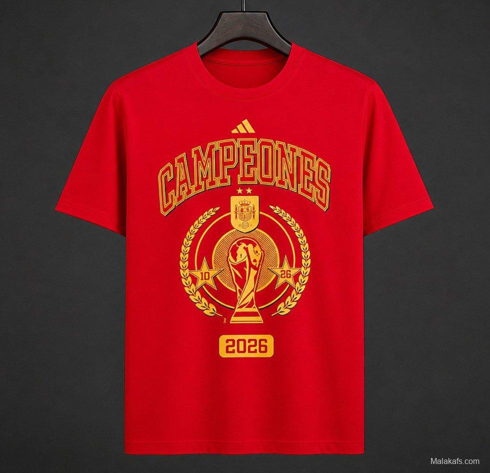 2026 Spain World Cup Champion Red T-Shirt