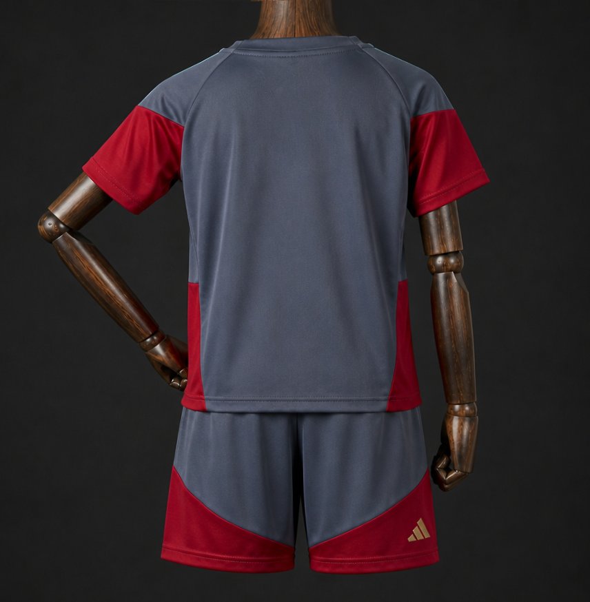 26/27 Kids Aston Villa Grey & Claret Training Kit Jersey