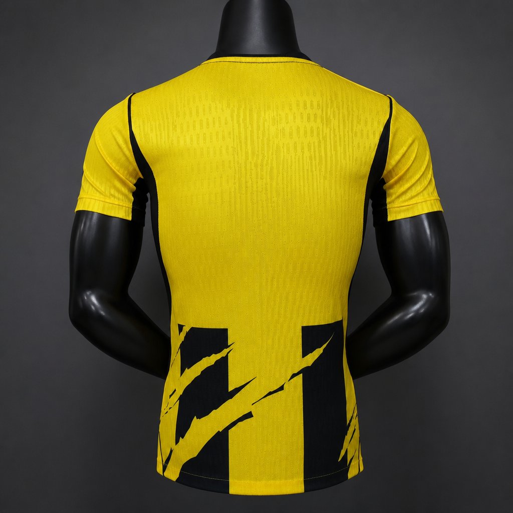 Player Version 26/27 Al-Ittihad Club Yellow & Black Stripes Home Jersey
