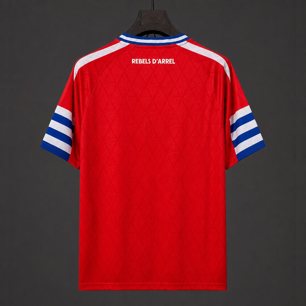 26/27 RCD Espanyol Red with Blue & White Stripe  Away Jersey