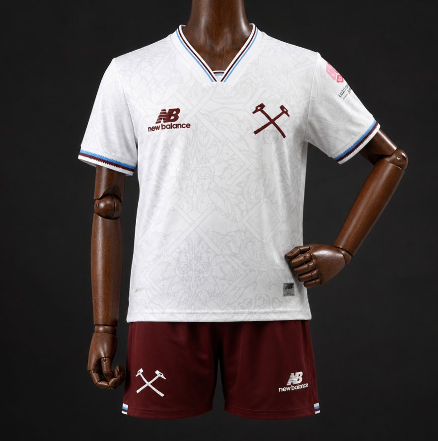 Kids 26/27 West Ham United White Away Jersey Kit