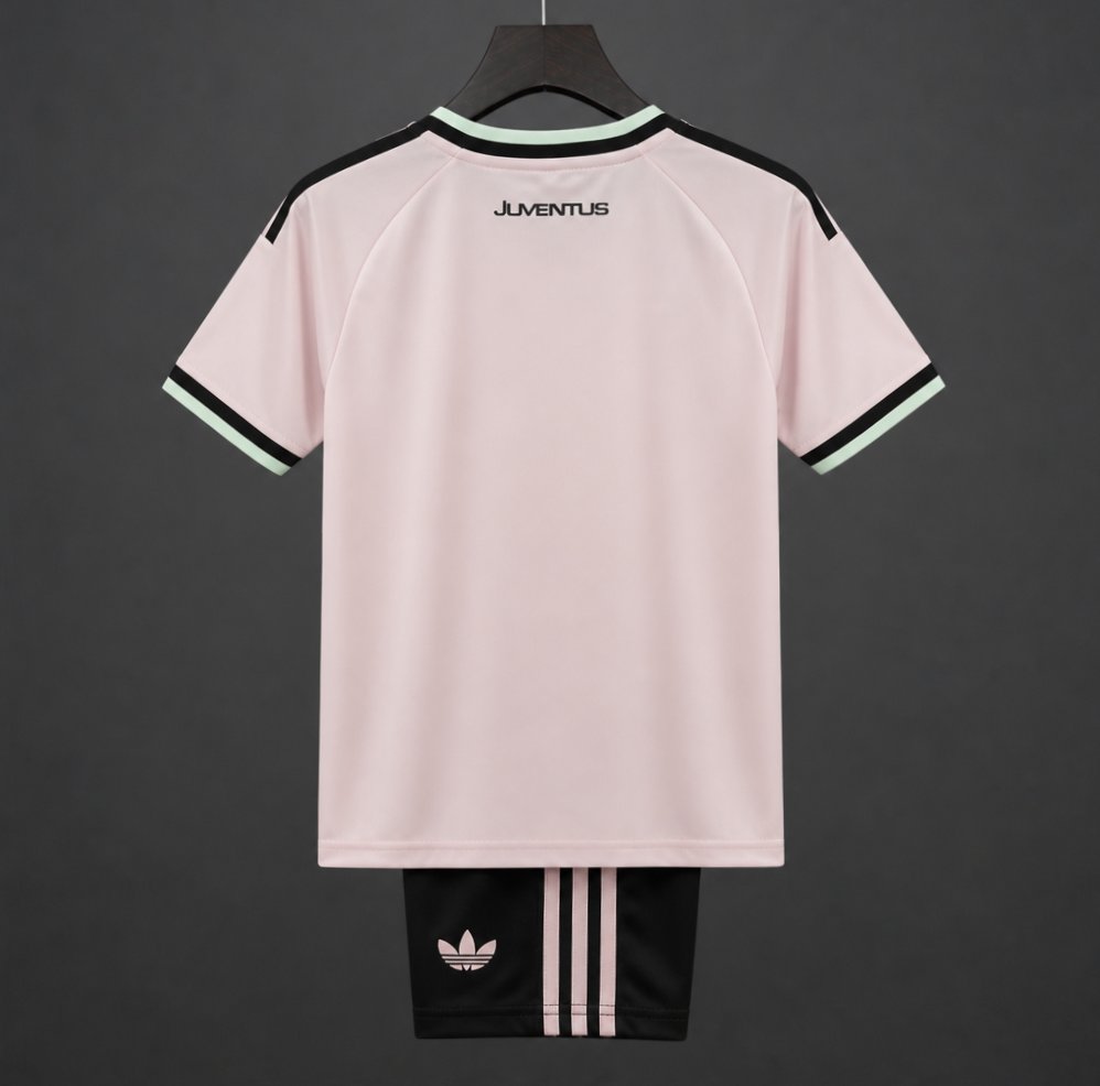 26/27 Kids Juventus Away Pink Jersey