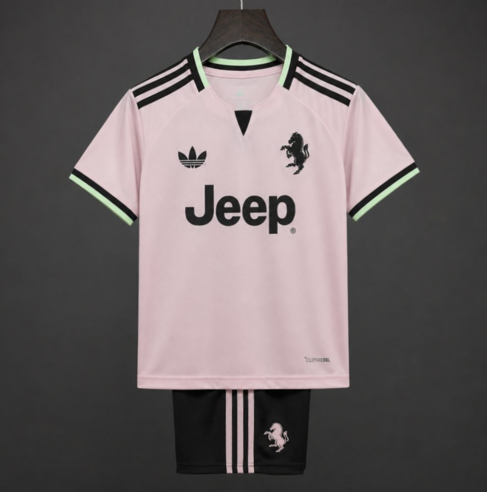 26/27 Kids Juventus Away Pink Jersey
