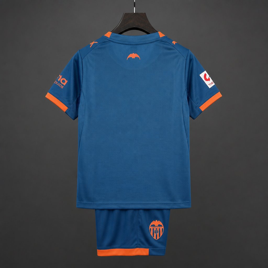 26/27 Kids Valencia CF Away Navy Blue Jersey Kit