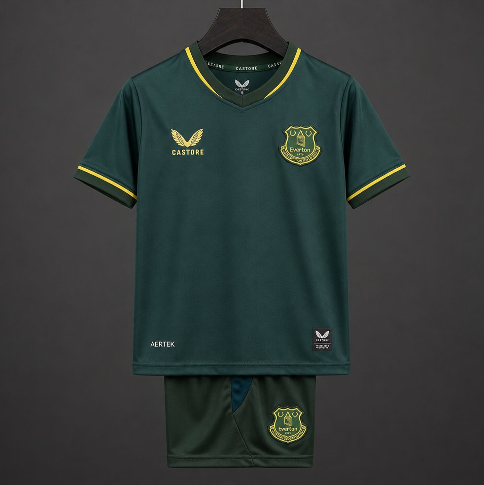 26/27 Kids Everton Third Green Jersey