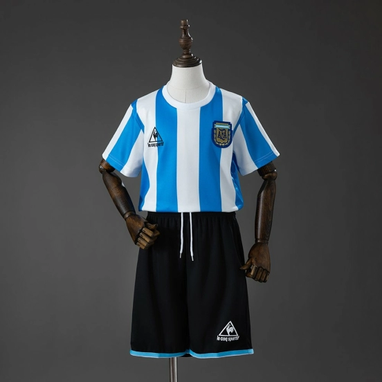 Retro Kids 1986 Argentina Home Jersey